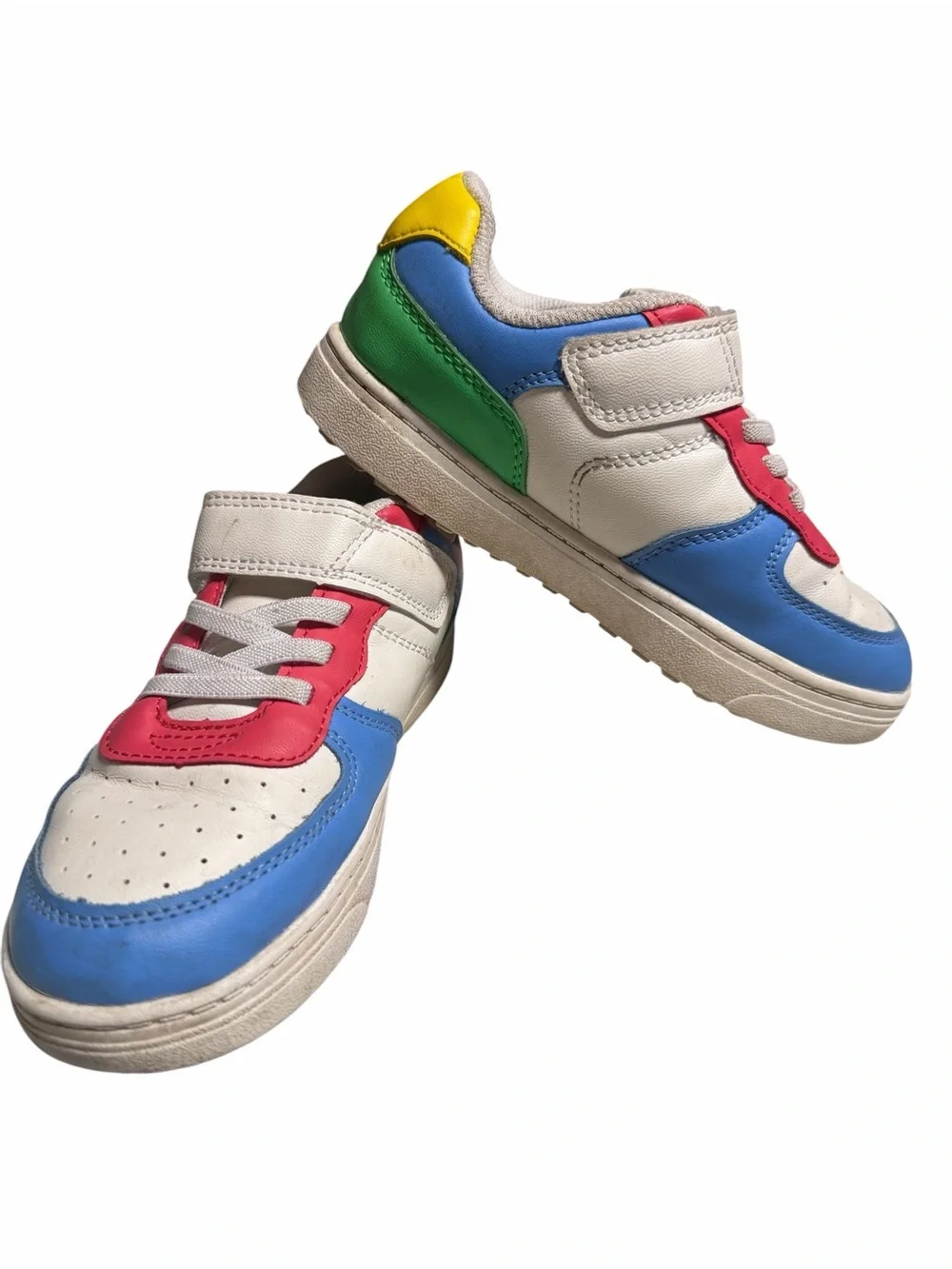 Kids 12 Multicolor Low-Top Sneaker - White, Blue, Pink, Green, Yellow